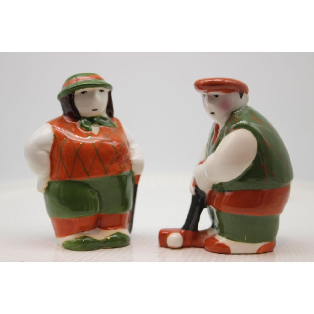 Salt & Pepper Shakers - Clay Art Golfer Couple